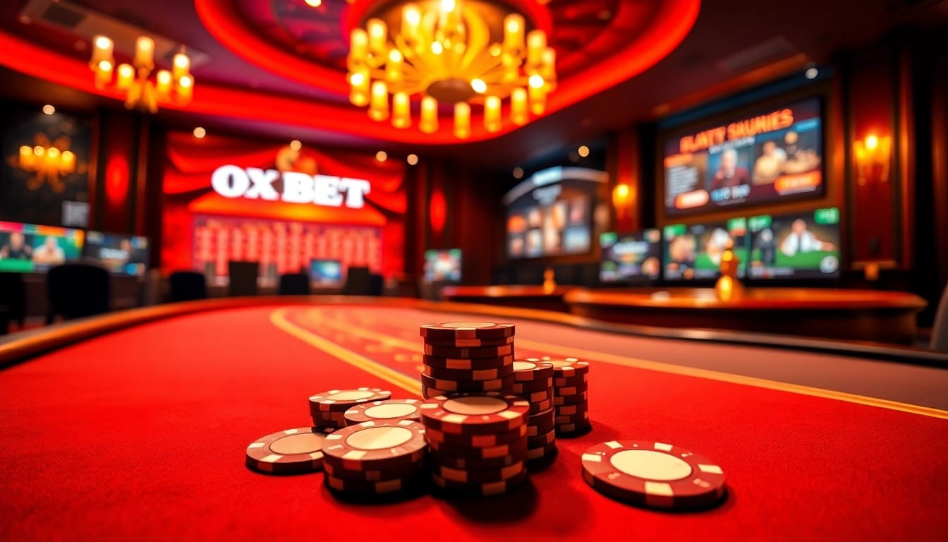 Experience OX BET gaming with vibrant casino tables and exciting betting options.