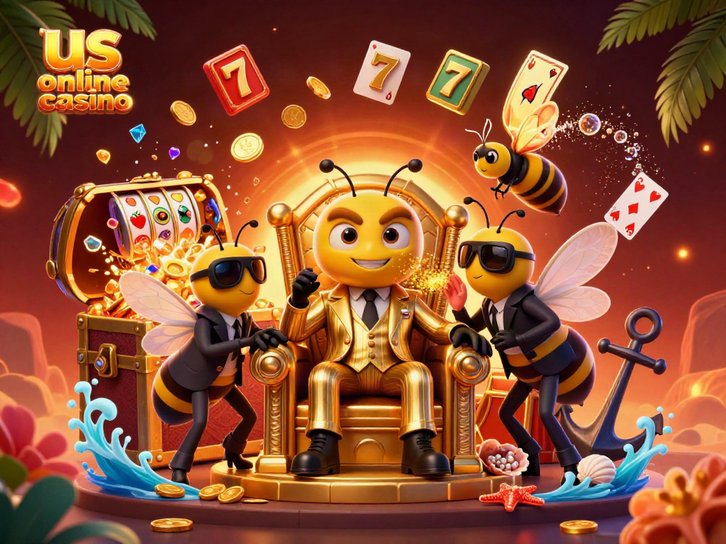 Engage in the thrilling world of us online casino with unique characters and vibrant game elements.