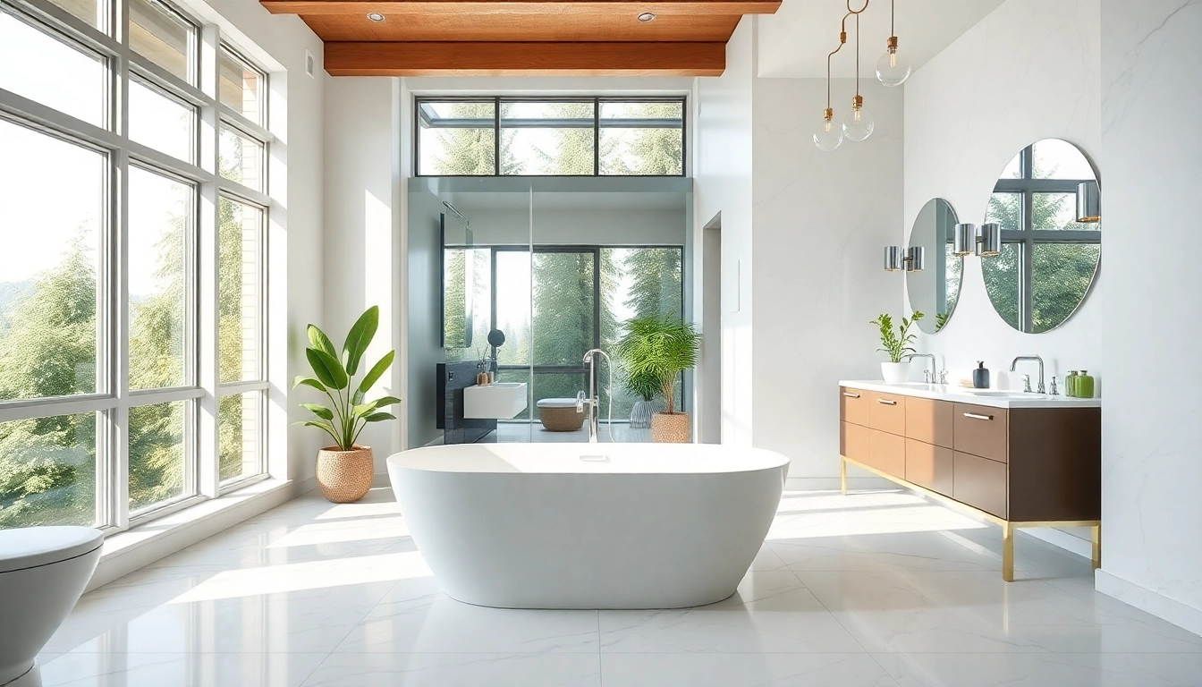 Explore a stylish bathroom renovation vancouver featuring modern fixtures and serene ambiance.