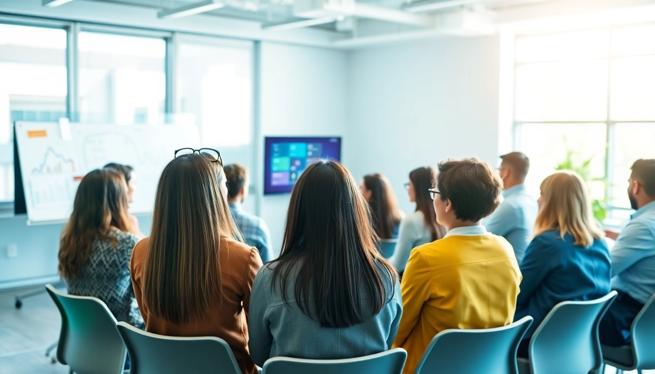 Enhancing workforce development through collaborative workshops in a vibrant training space.