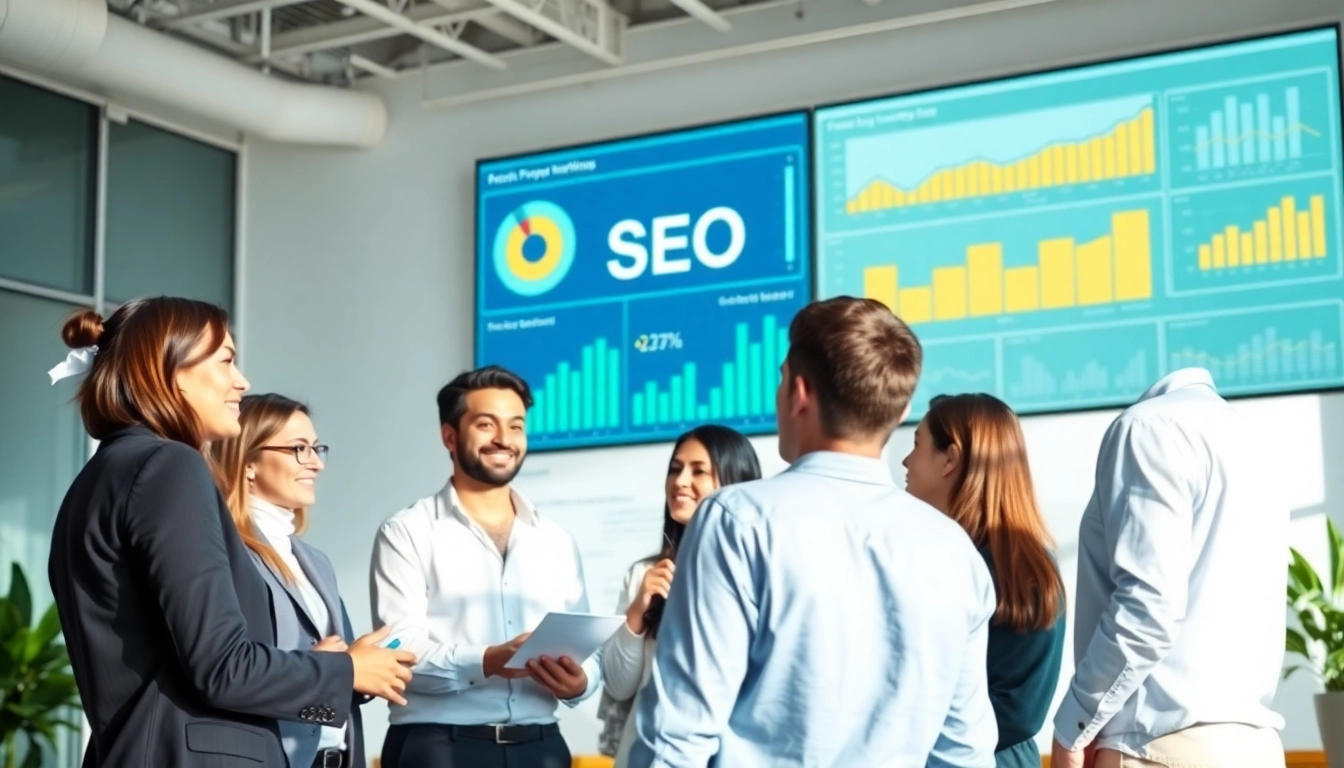 Boost your website ranking with Search Engine Optimization Clearwater strategies illustrated in a team collaboration.