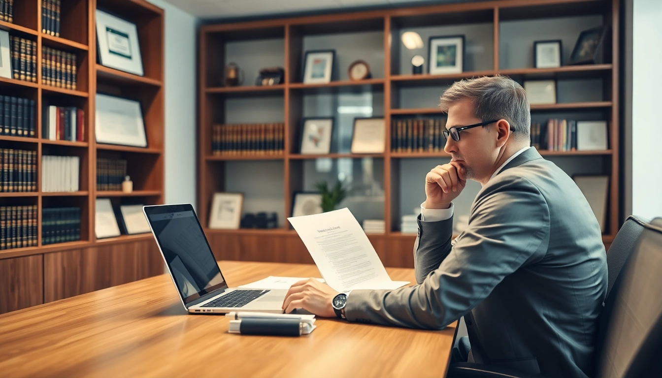 Clearwater truck accident lawyer consulting in a professional office environment.