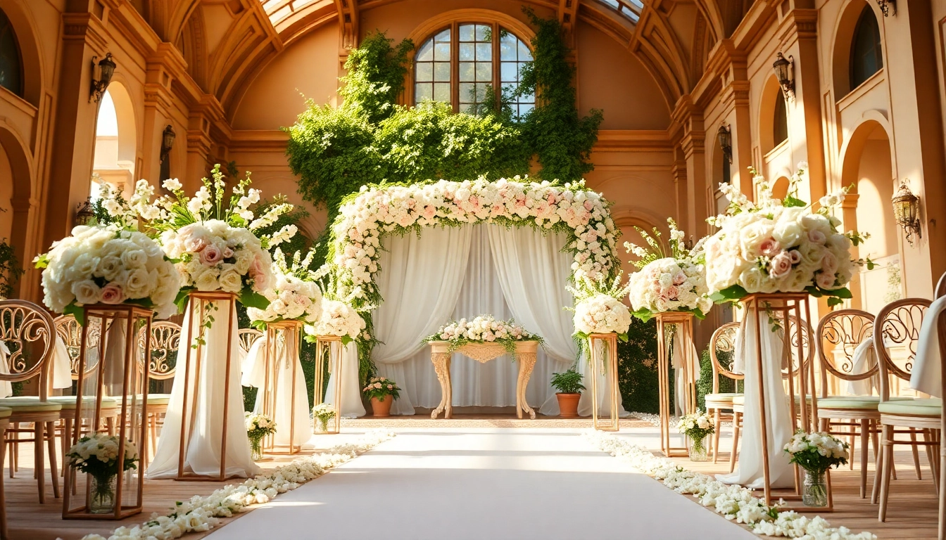 Experience the charm of the Best Wedding Venue Jacksonville with a stunning ceremony setup surrounded by lush greenery.