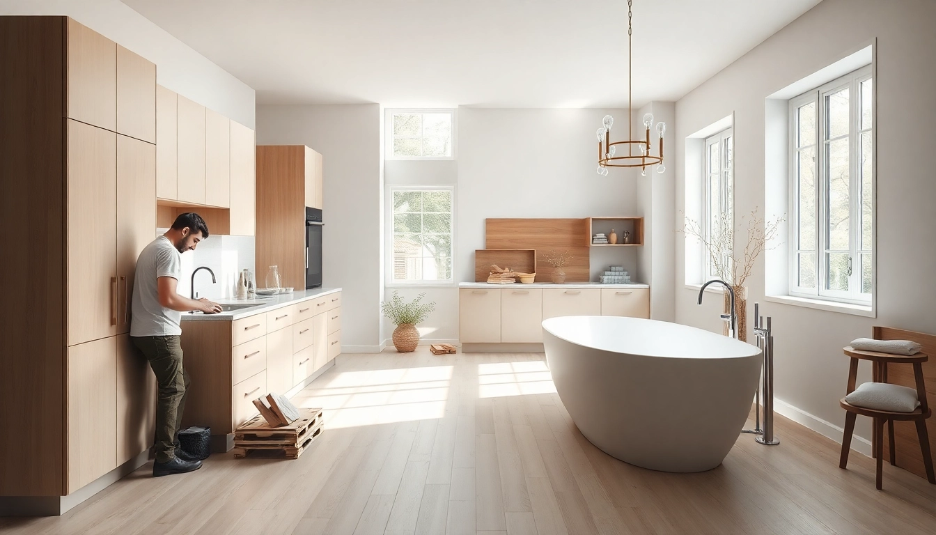 Enhance your kitchen and bathroom renovation with a modern design featuring elegant cabinetry.
