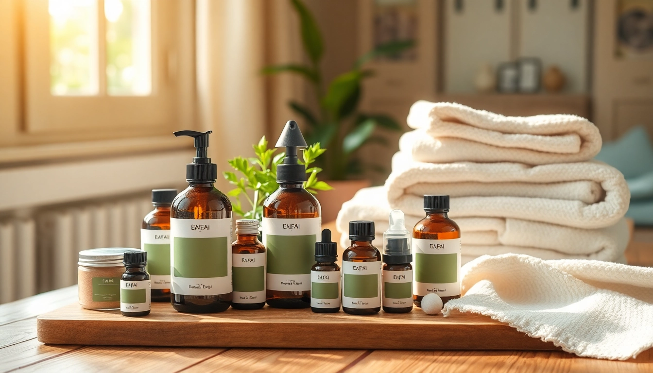Showcasing AMC Essentials wellness products in a serene home setting.
